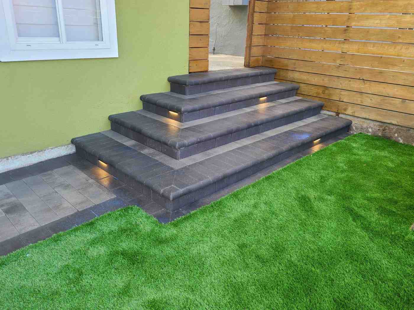 Steps and turf installation — Fremont